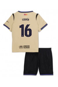 Barcelona Fermin Lopez #16 Babytruitje Uit tenue Kind 2025-26 Korte Mouw (+ Korte broeken)